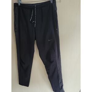 Nike Dri-Fit Straight Leg Mens Sz M, Black, Gray Stripe Athletic Training Pants